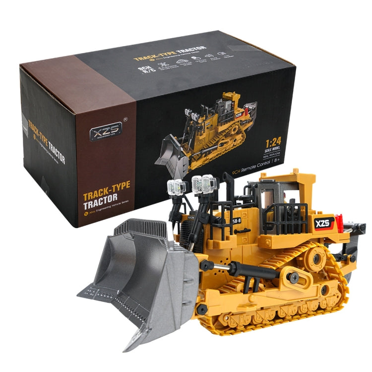 2.4G Remote Control Nine-Channel Crawler Heavy Bulldozer Children Remote Control Toy Alloy Excavator, Proportion: 1:24(1031 Alloy Version)