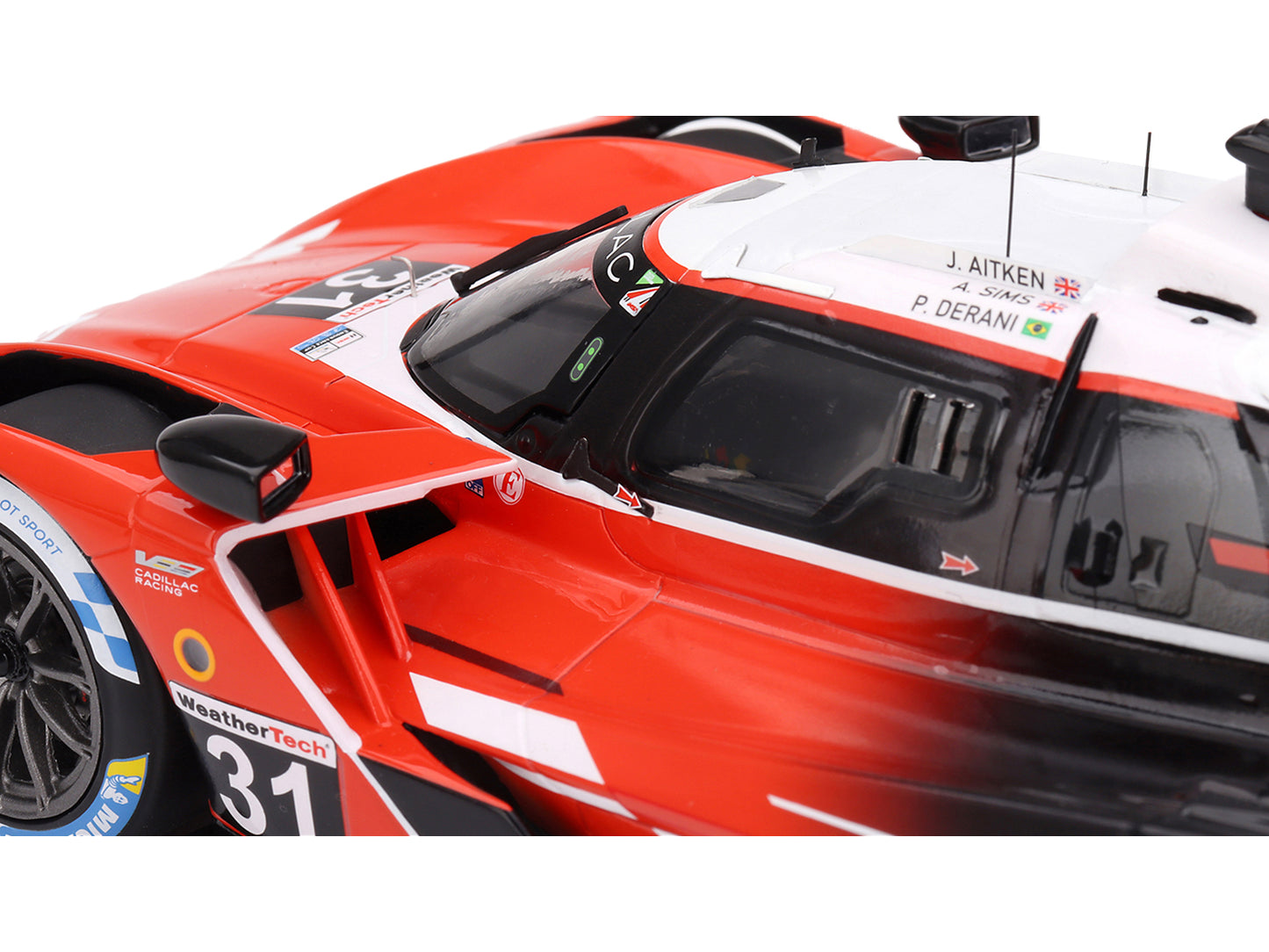 Cadillac V-Series.R #31 Jack Aitken - Pipo Derani - Alexander Sims "Whelen Engineering Racing" Winner IMSA GTP "12 Hours of Sebring" (2023) 1/18 Model Car by Top Speed