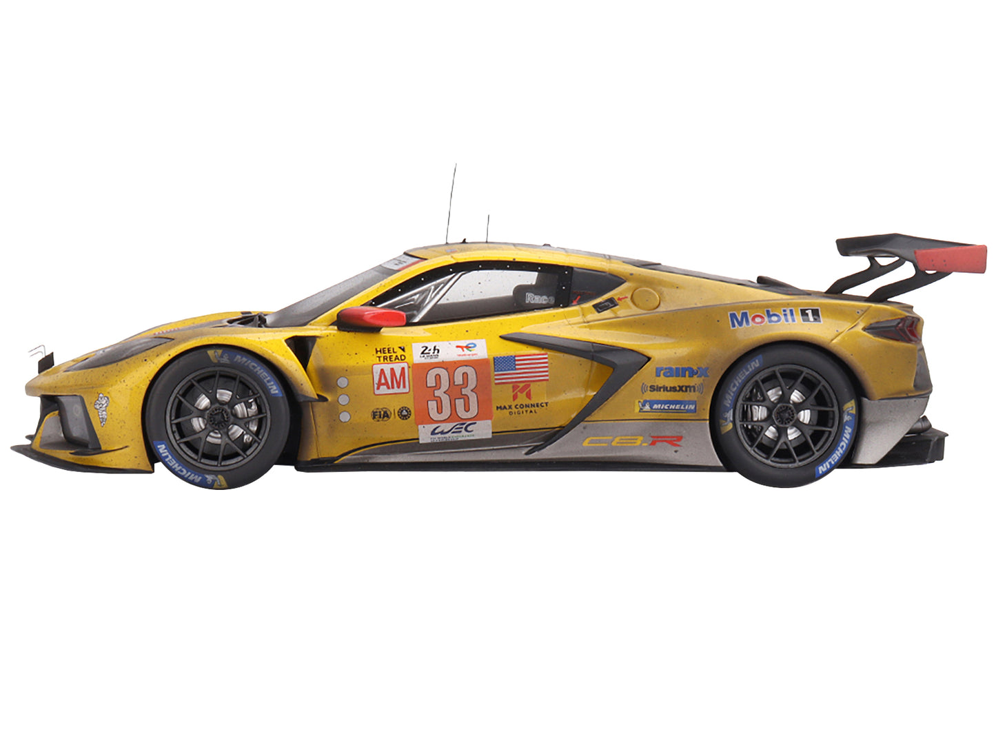 Chevrolet Corvette C8.R #33 (Post-Race Weathered) Nicky Catsburg - Ben Keating - Nicolas Varrone "Corvette Racing" Winner LMGTE Am "24 Hours of Le Mans" (2023) 1/18 Model Car by Top Speed