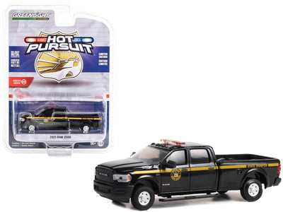 2021 RAM 2500 Pickup Truck Black "New York State Police State Trooper" "Hot Pursuit" Series 44 1/64 Diecast Model Car by Greenlight