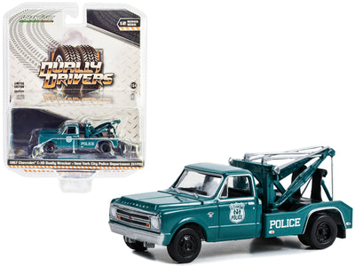 1967 Chevrolet C-30 Dually Wrecker Tow Truck Green "NYPD (New York City Police Department)" "Dually Drivers" Series 12 1/64 Diecast Model Car by Greenlight