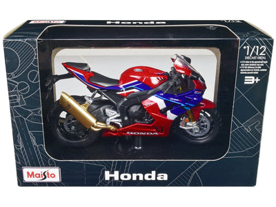 Honda CBR1000RR-R Fireblade SP Red with White and Blue Graphics with Stand 1/12 Diecast Motorcycle Model by Maisto