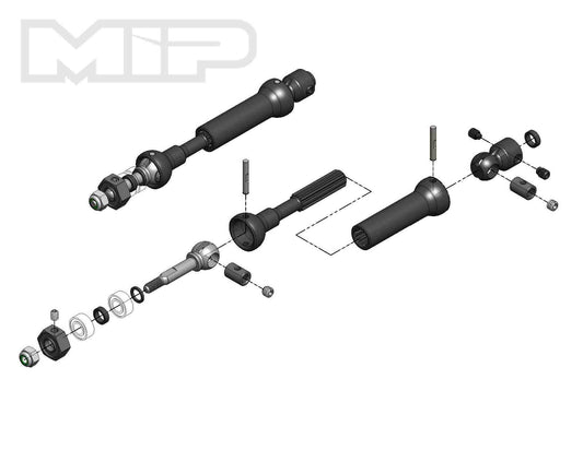 #18140 / 10130 - MIP X-Duty™, CVD™ Drive Kit For Traxxas, 1/10 Scale REAR 2WD/ 4WD Slash/ Stampede/ Rustler/Hoss 4x4 VXL