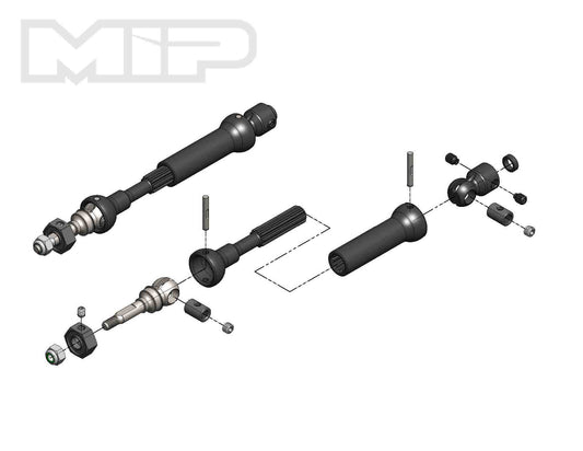 #18150 / 10132- MIP X-Duty™, Front, 1/10 Scale For Traxxas Stampede/Slash/Hoss 4x4 VXL/Rustler/Rally 4WD, Electric/Nitro, CVD Drive Kit