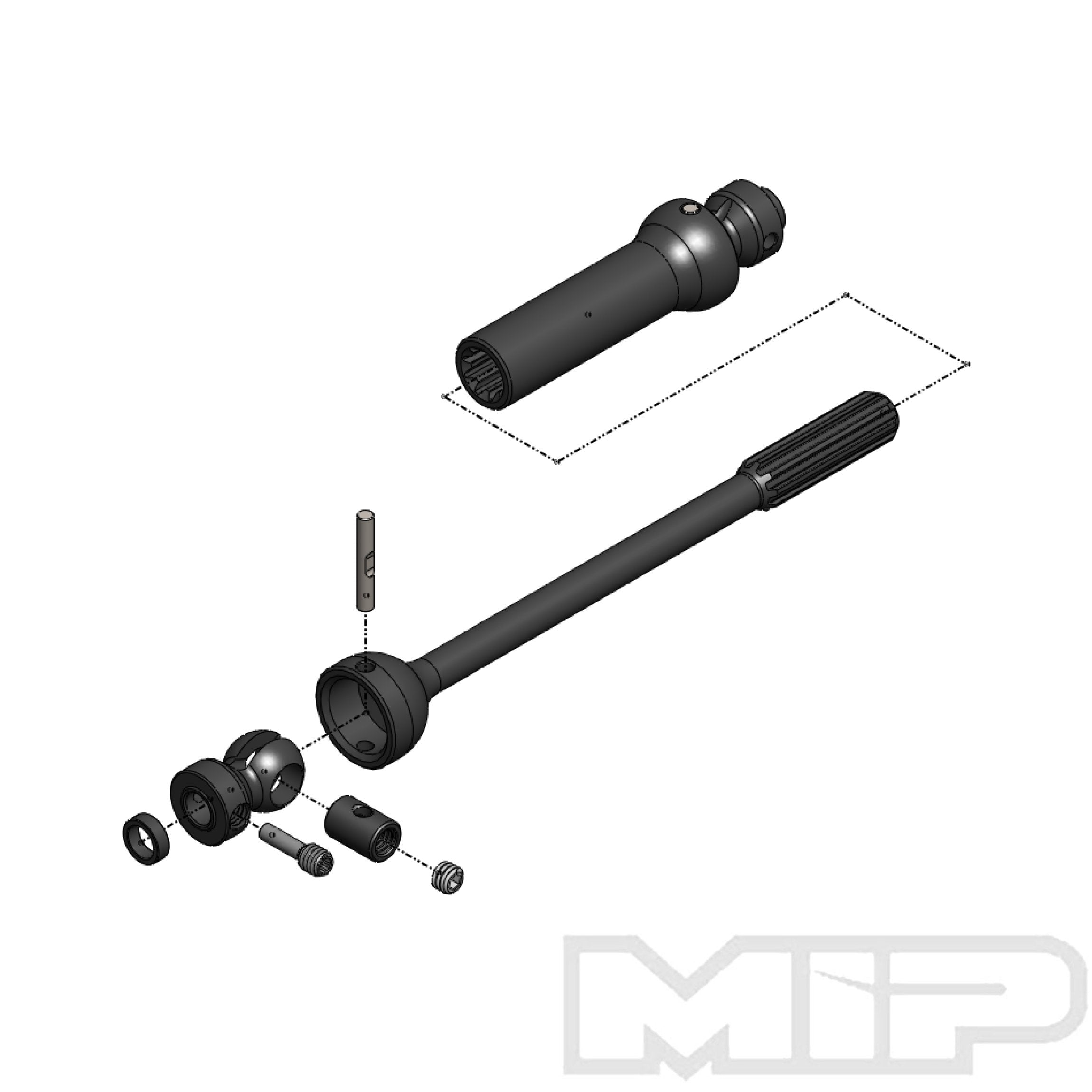 #18170 - MIP X-Duty™, Center Drive Kit, Single Shaft, 140mm to 165mm w/ 5mm Hubs, Axial Yeti