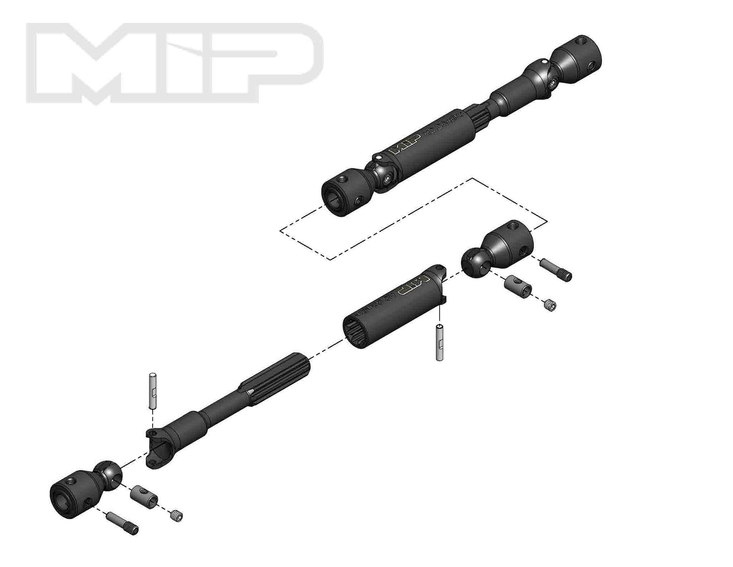 #18250 - MIP HD Driveline For Traxxas TRX-4 Bronco / Crawler Kit / Sport / Blazer / TRAXX / Mercedes-Benz 6 500 4x4