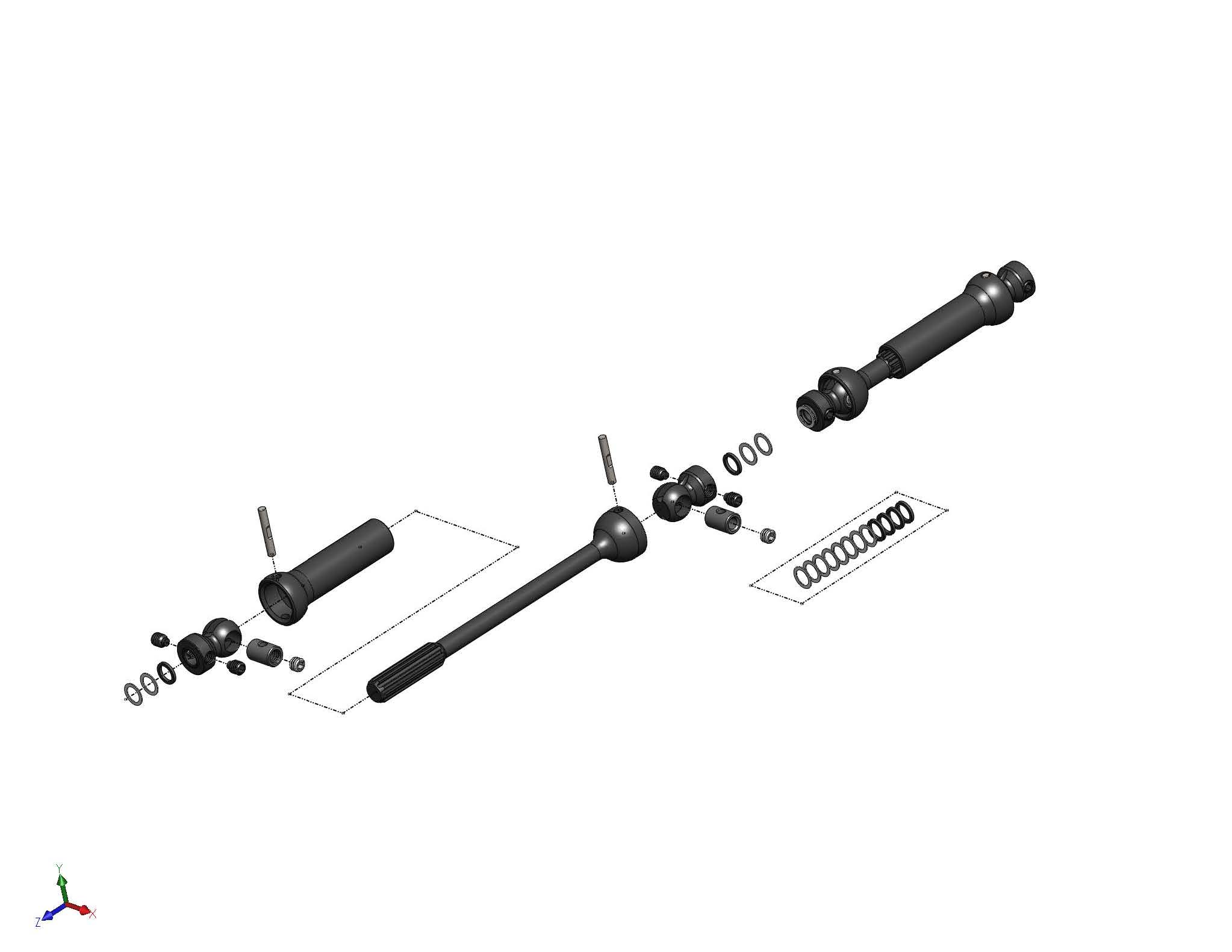 #18325 - MIP X-Duty™, Center Drive 12.3" W.B., Axial SCX10 II Kit (Forward Trans)