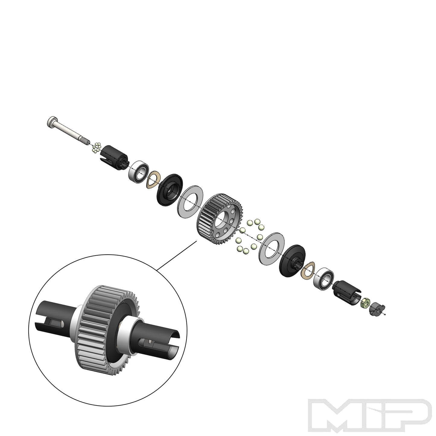 #20090 - MIP Ball Diff Kit, Losi Mini-T/B 2.0 Series