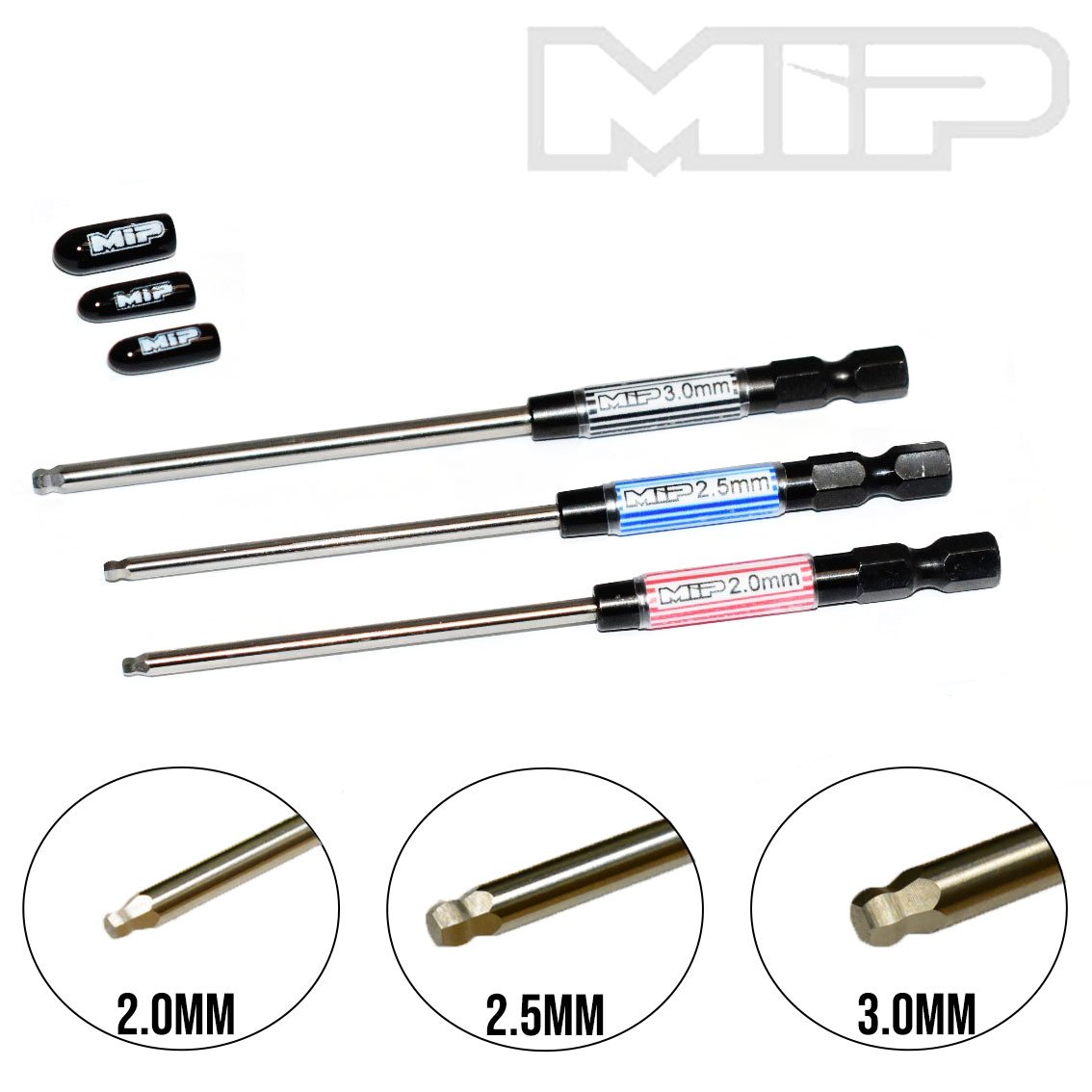 #9516 - MIP Speed Tip™ Ball Hex Driver Wrench Set, Metric (3), 2.0mm, 2.5mm, & 3.0mm